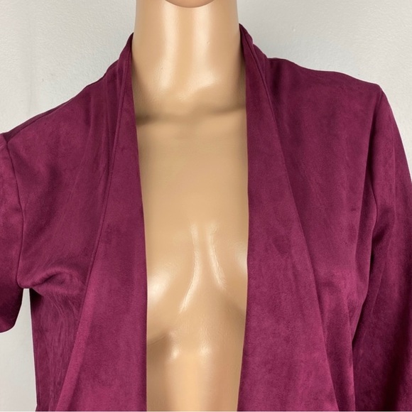 NEW BLANKNYC FAUX SUEDE DRAPED JACKET - Picture 3 of 6